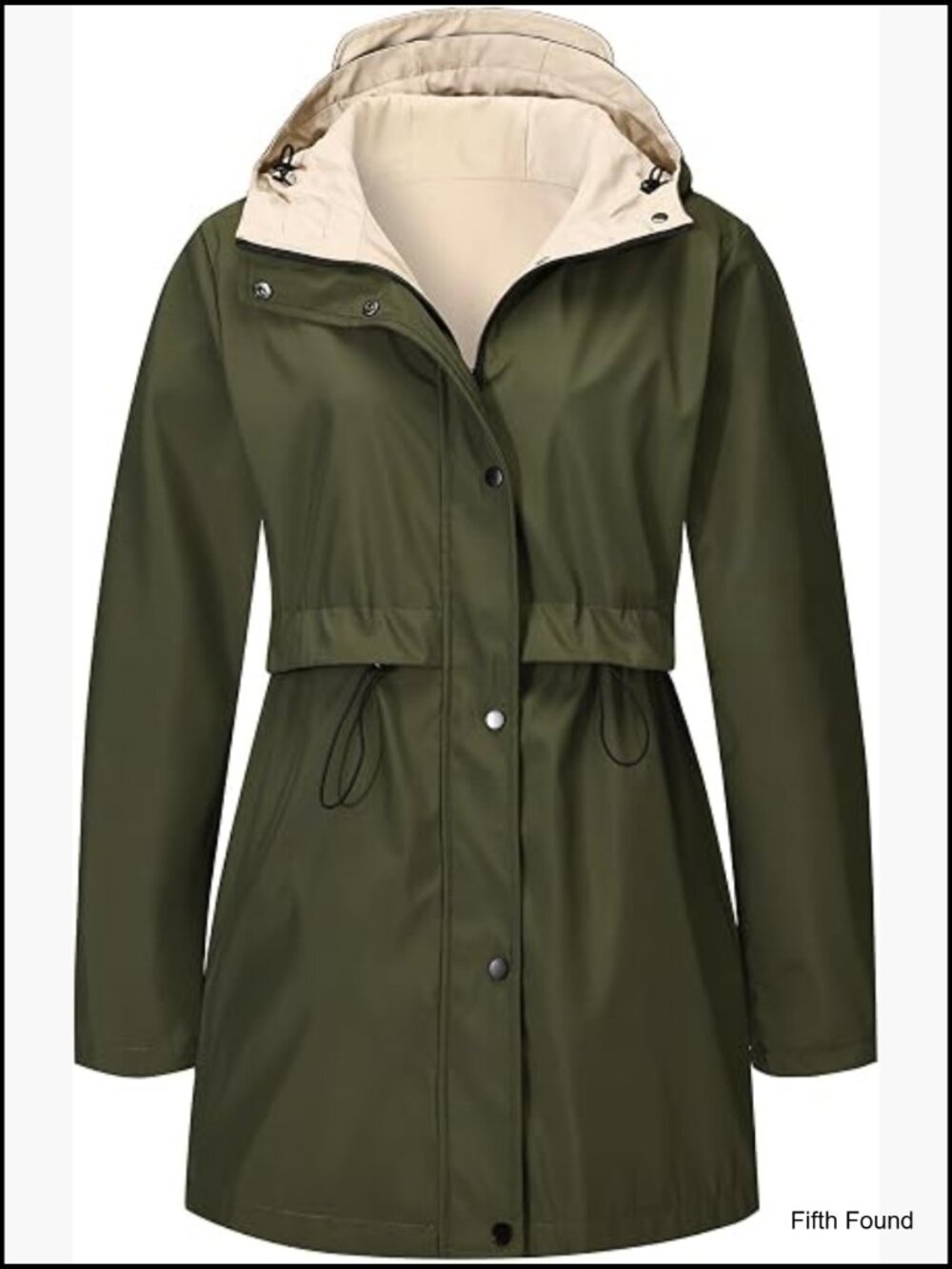 Reversible Spring Trench Coat Lightweight Jacket Long Hooded Fall Overcoat - Picture 1 of 7